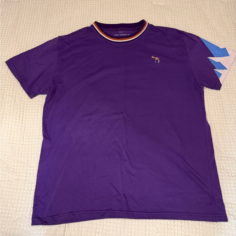 Purple Men's Shirt with Embroidered Logo, Utah Jazz inspired
